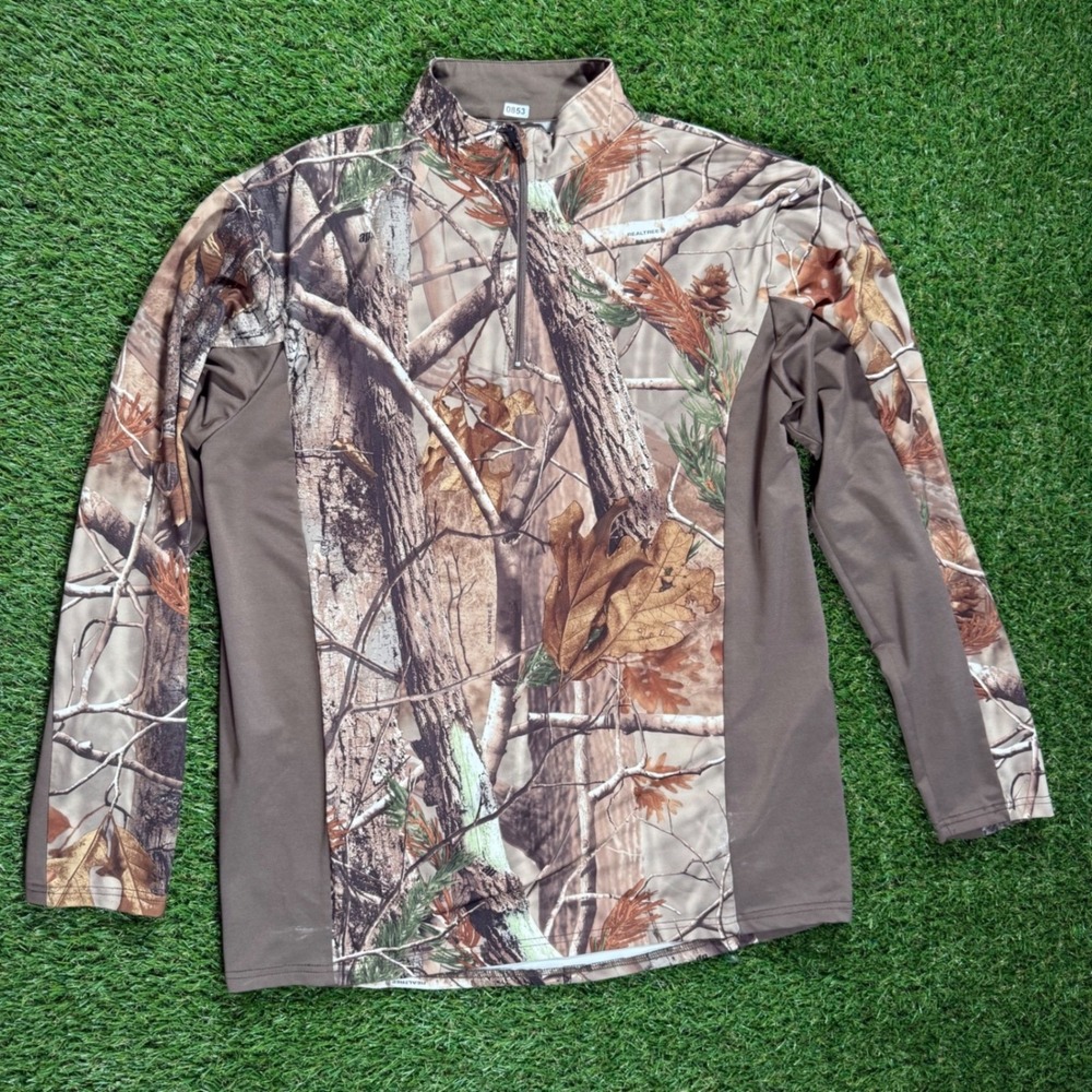 Realtree Camo Long Sleeve Shirt Men's M/M Polyester Spandex Hunting‎ Outdoors
